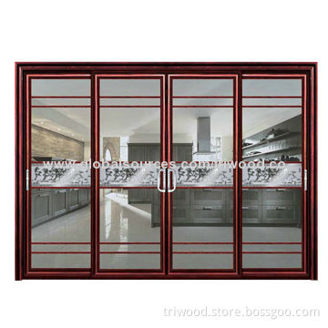 Sliding Door with Aluminum Alloy Frame and Eco-friendly Stain, Varnish
